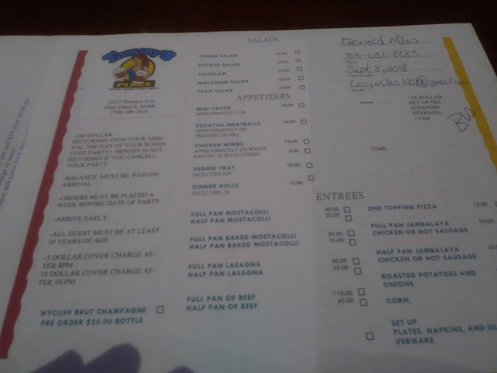 Tommy's Place Menu image 4